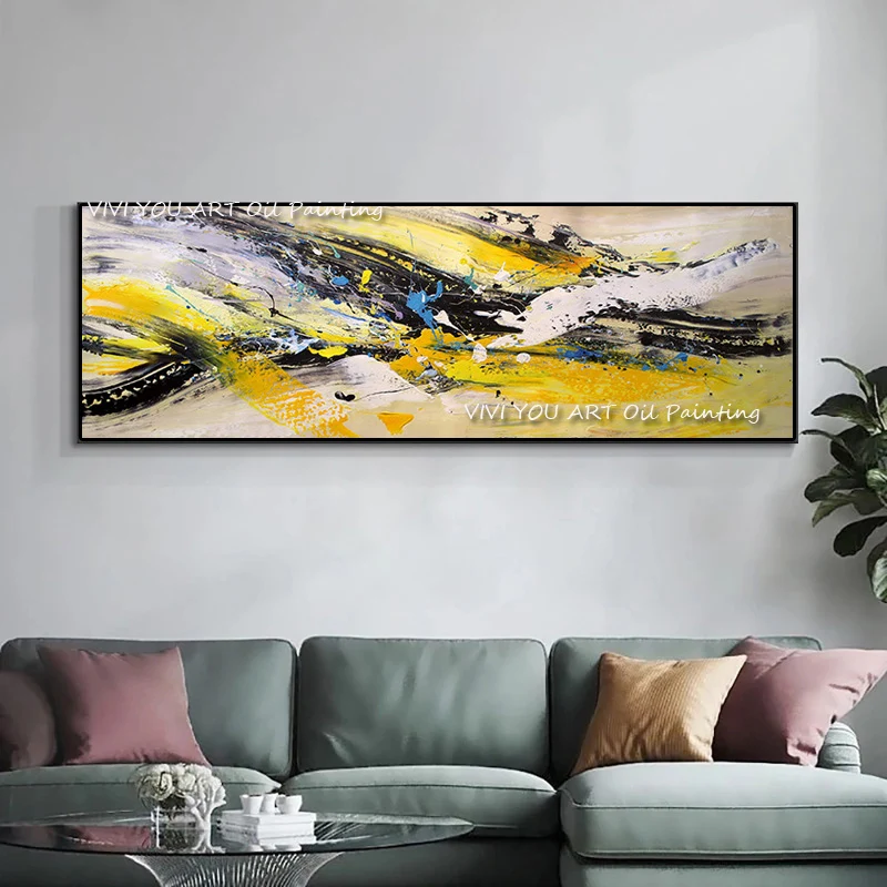 

100% ручная работа абстрактная Золотая простая искусственная Картина на холсте картина на стену для гостиной коридора Современное украшение для дома