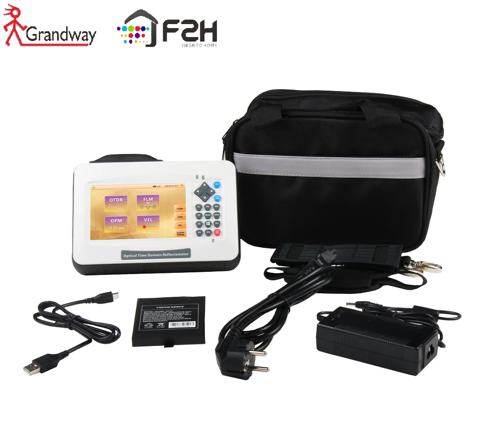 [Новинка Grandway!] F2H Mini OTDR 1650 нм PON 35 дБ Встроенный VFL измеритель мощности 5 дюймовый