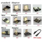 FPV-адаптер Micro Mini HDMI, 90 градусов, 5-80 см FPC ленточный плоский кабель с шагом 20 контактов для мультикоптера, аэрофотосъемки