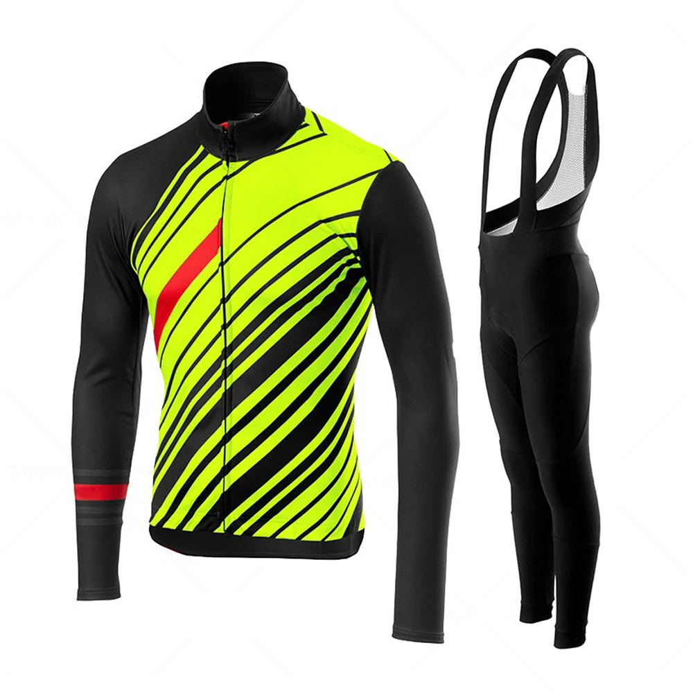 

2021 Autumn Cusual Long Sleeve Cycling Clothing Suit Racing Bike Ciclismo Mtb Ropa Cycling Jersey Set Sport Racing Clothes