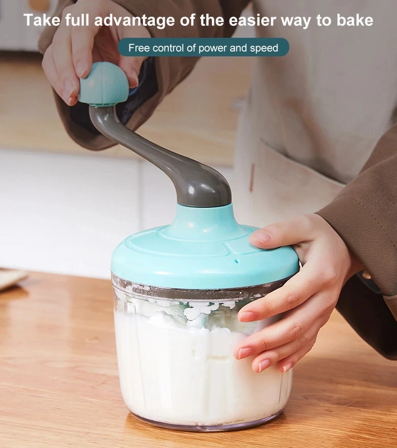 

Cream Whisk Manual Household Small Semi-Automatic Egg White Milk Foam Cake Egg Hand-cranked Whisk