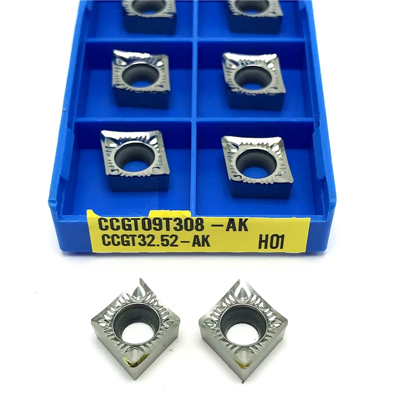 

CCGT09T302 CCGT09T304 CCGT09T308 AK H01 100% original Insert CNC Carbide Aluminum CCGT Blade Internal Cutting Turning tool