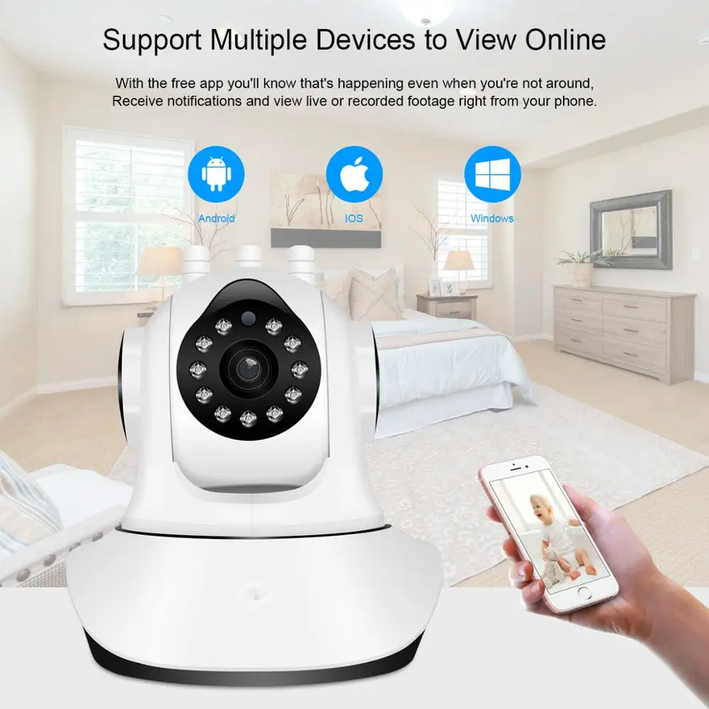 Pet камера 1080P беспроводная Wifi ip-камера веб-камера домашняя камера безопасности Wi-Fi сетевая камера наблюдения камера 2-мегапиксельная камера ночного видения