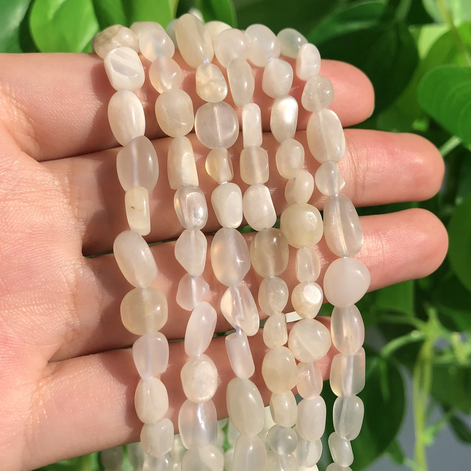 Бусины из белого лунного камня естественный неправильной формы свободные бусины