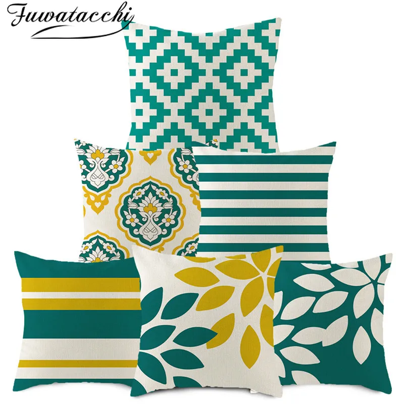 Чехол для подушки из чистого льна Fuwatacchi наволочка в скандинавском