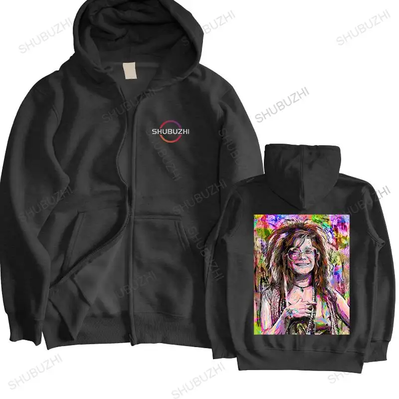 

Fashion brand hoodie mens loose casual sweatshirt The Legend Janis Hippie Joplin unisex autumn pullover black hoody zipper coat