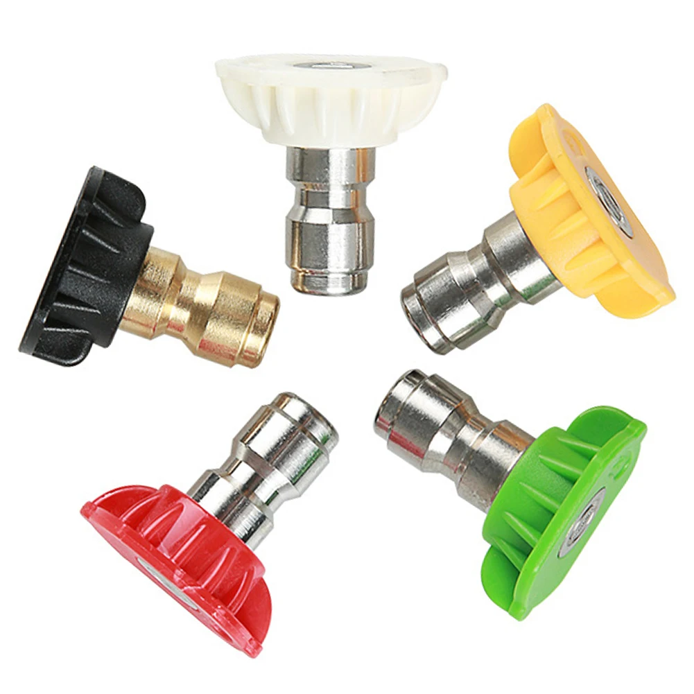 

Pressure Washer Gun Adapter 1/4 inch Jet Sprayer Quick Connector Adapter + 5 Nozzles Tips for Karcher K2 K3 K4 K5 K6 K7