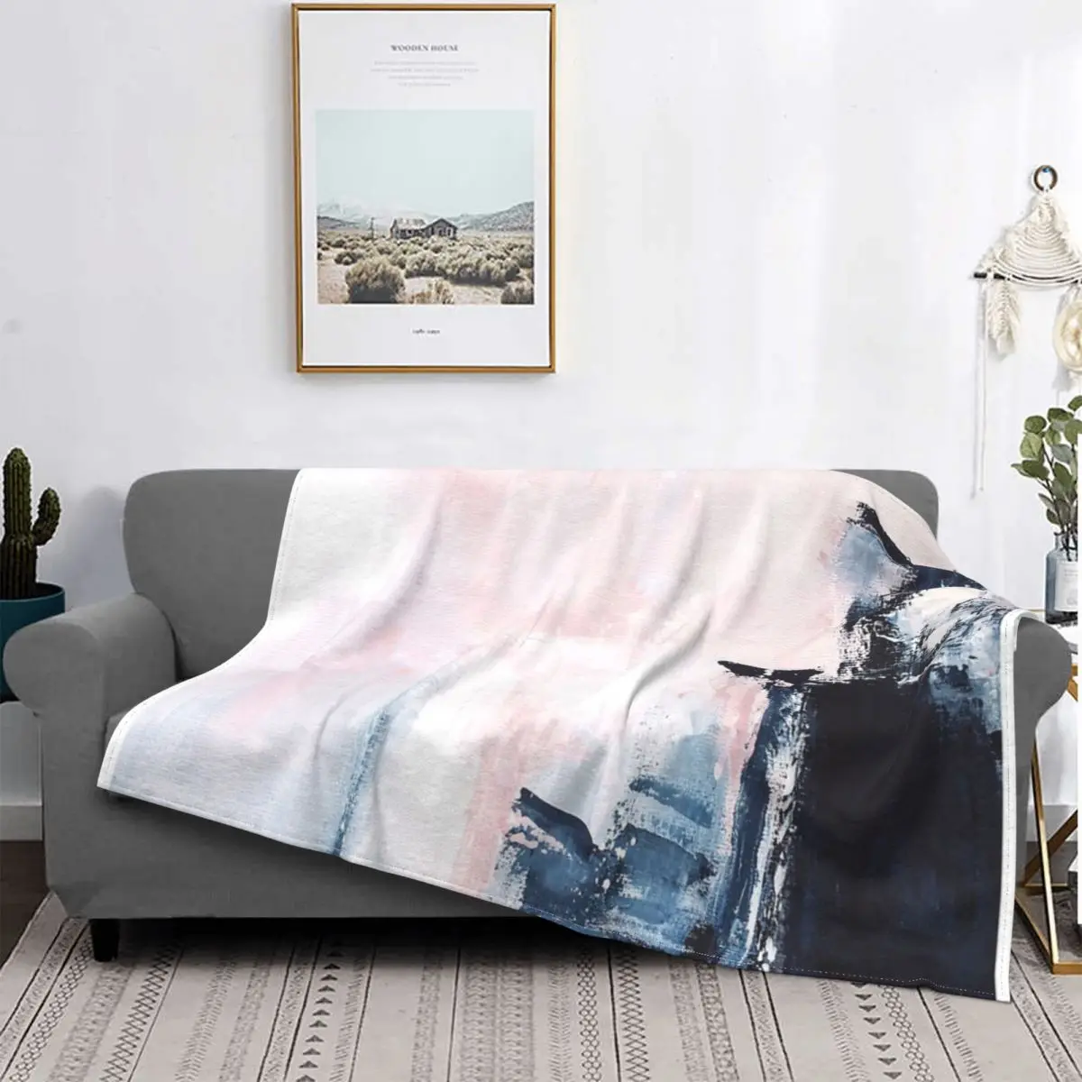

Pink And Navy 2 Blanket Bedspread Bed Plaid Blankets Towel Blanket Fleece Blanket Winter Bed Covers