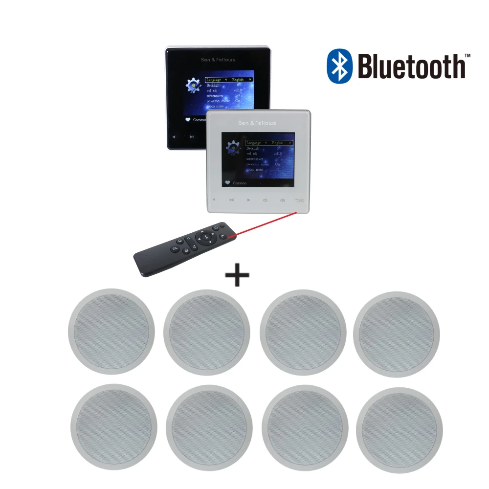 Bluetooth мини 4 канальный 25 Вт pa домашняя аудиосистема фоновой музыки настенный
