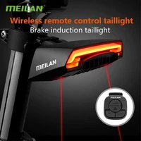 meilan x5 bike brake light version bicycle wireless remote control turning laser light flash safety rear turn led tail lamp