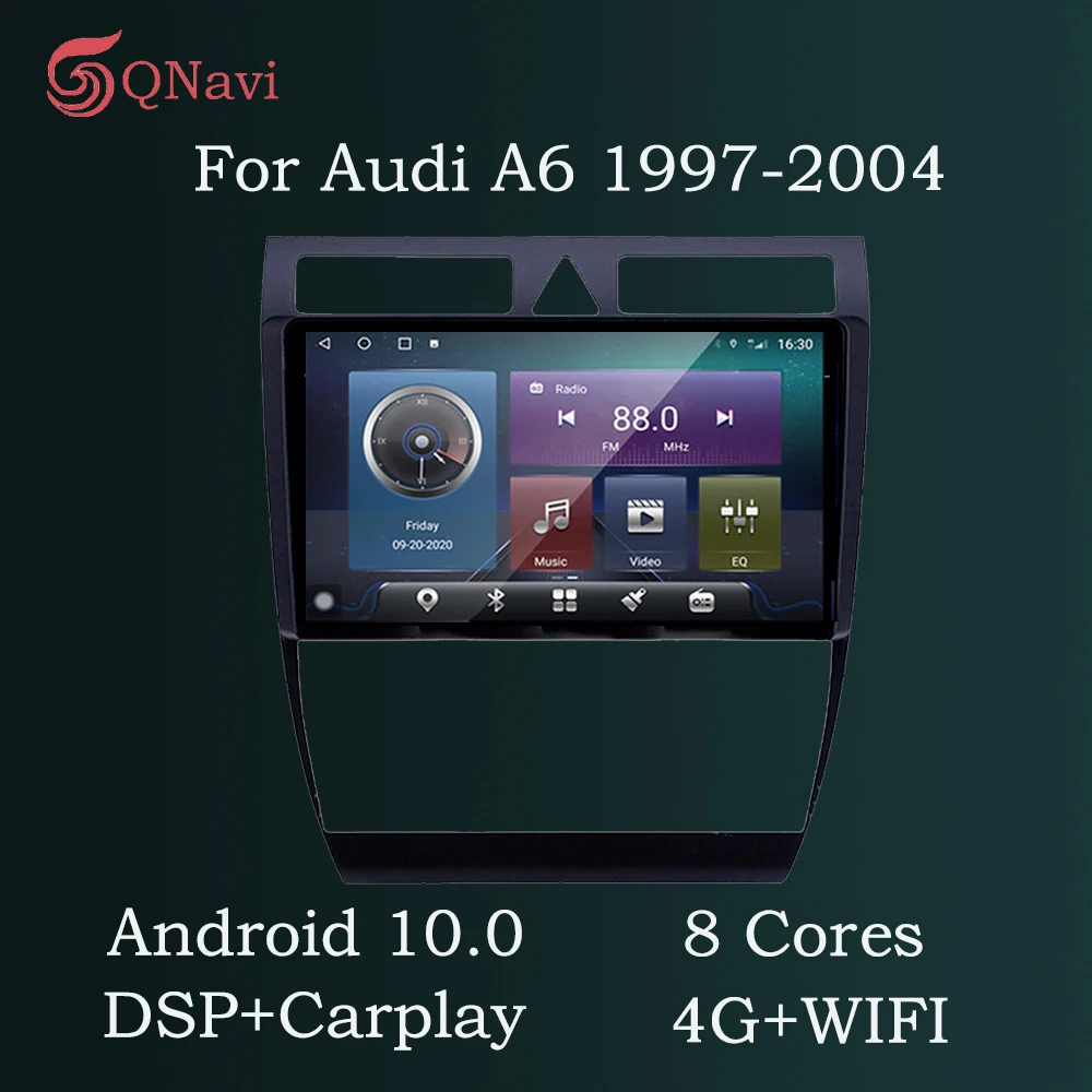 

Магнитола QNavi на Android 10,0 для Audi A6 C5 1997-2004, S6 2 1999-2004, RS6 1 2002-2006, Wi-Fi, 4G, 3 экрана