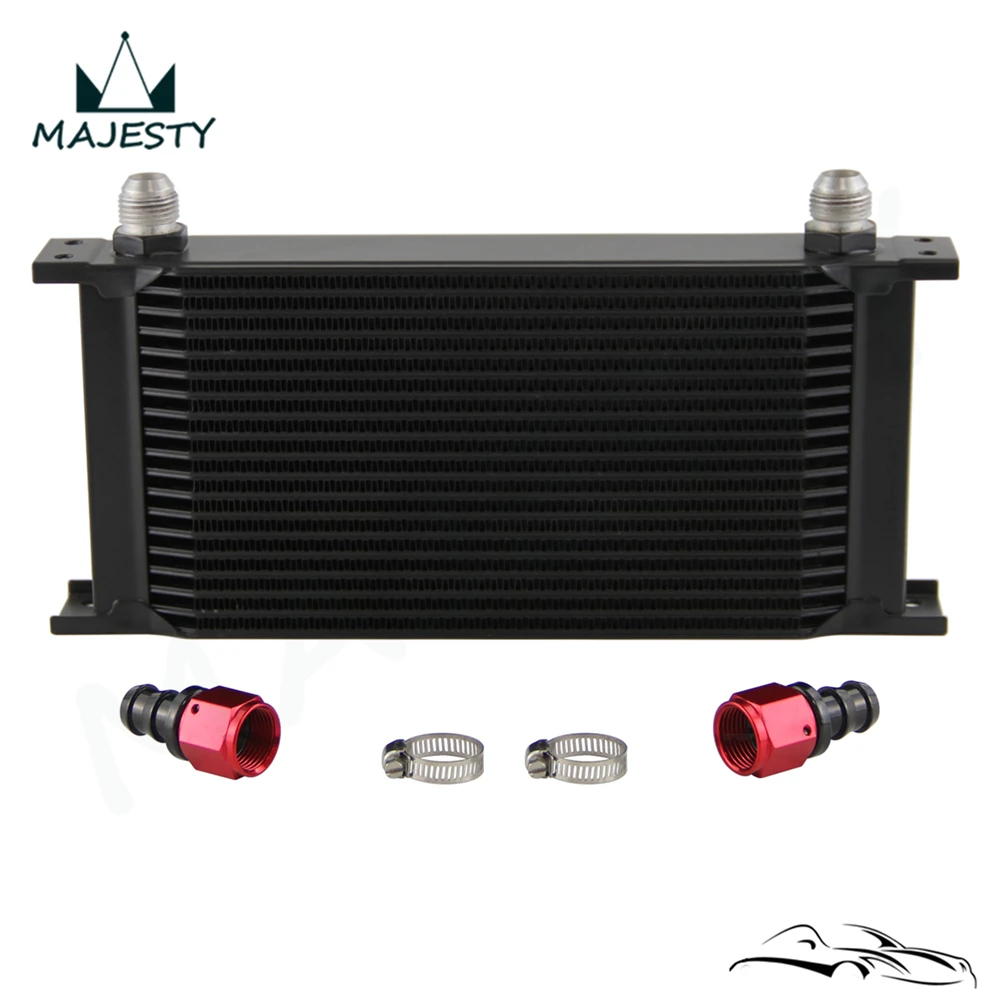 Универсальный 19 РЯД AN10 Коробка передач двигателя 248 мм масляный радиатор + 2 шт. 0 °