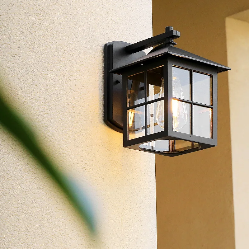 

Popular Retro Outdoor Wall Light Favorable Europe Villa Corridor Sconce Lamp Black Waterproof Exterior Garden Doorway Lighting