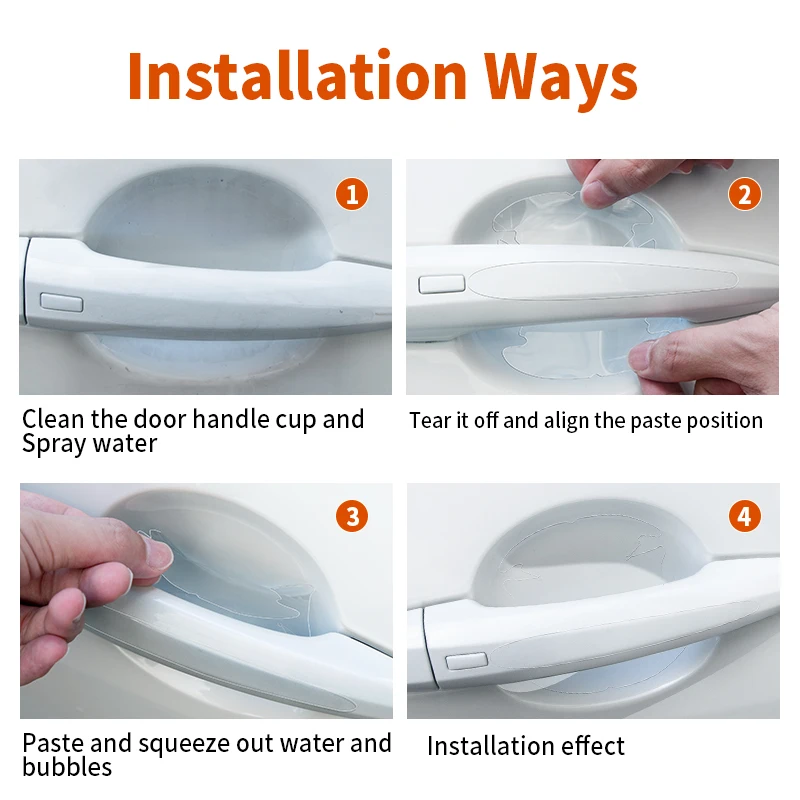 8 шт. наклейки на дверные ручки автомобиля Mitsubishi Outlander 3 Lancer ASX RALLIART Eclipse L200 Pajero |