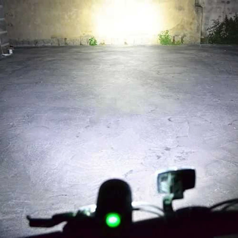 Waterproof XM-L T6 LED Bicycle Light Front Lamp 1800lm Bike Headlight Cycling Flashlight + 8.4V 18650 Battery Pack + Charger images - 6