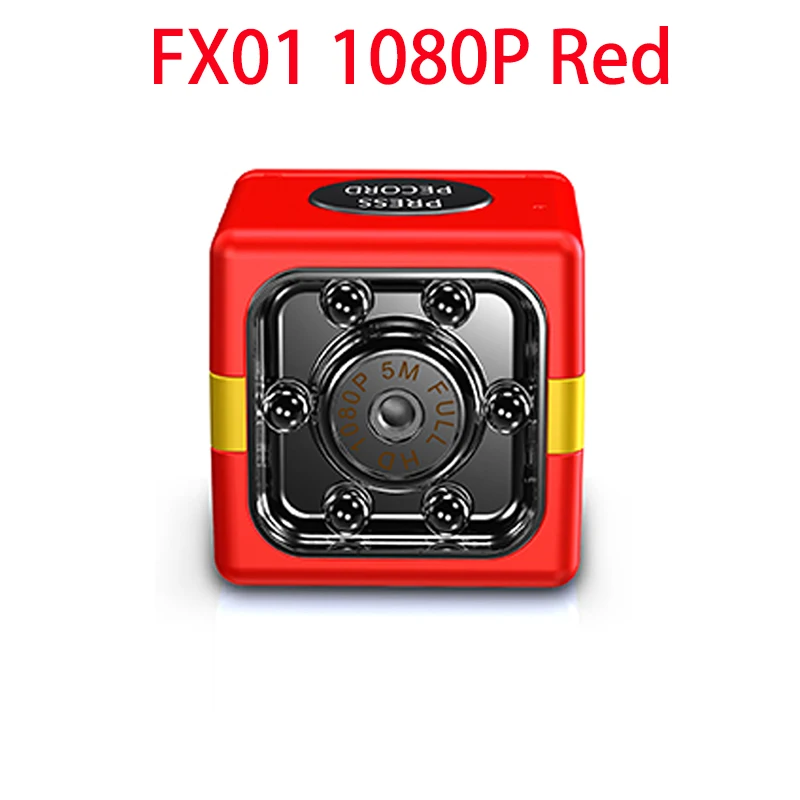 FX01 1080P Red SQ11 модернизированная FX01 мини камера HD 1080P ночного видения Автомобильный видеорегистратор камера инфракрасная видеокамера Спортивная цифровая камера TF - Цвет: FX01 1080P Red