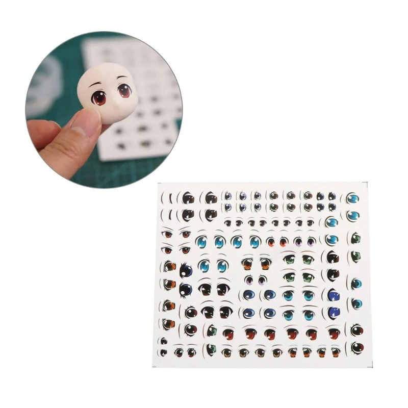 Наклейки с глазами из мультфильма аниме фигурка кукла лицо глина