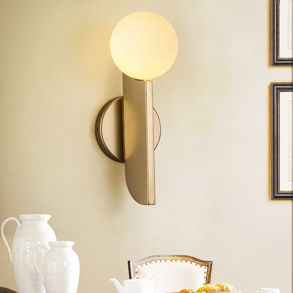 

Zerouno Wall Light Fixture 220V Moon Shade Mounted Bedroom Living Room Decoration Led Wall Lamp Aluminum Acrylic Ball Lighting