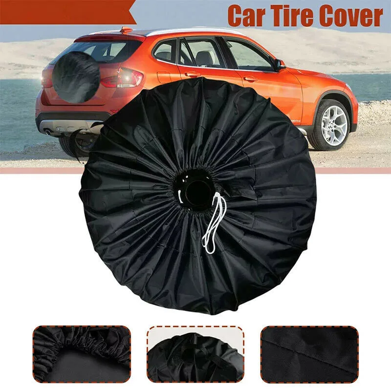 

Universal Car Spare Wheel Cover Tire Case Oxford Cloth Tyre Bag Space Saver Auto Exterior Accessories For Car Motorhome Truck