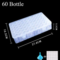 new 60 bottles round cans diamond painting storage box embroidery mosaic accessories bead nail container storage tool set