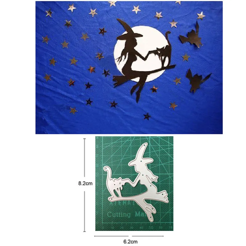 Ремесленные штампы flying witch металлические Вырубные форма для украшения