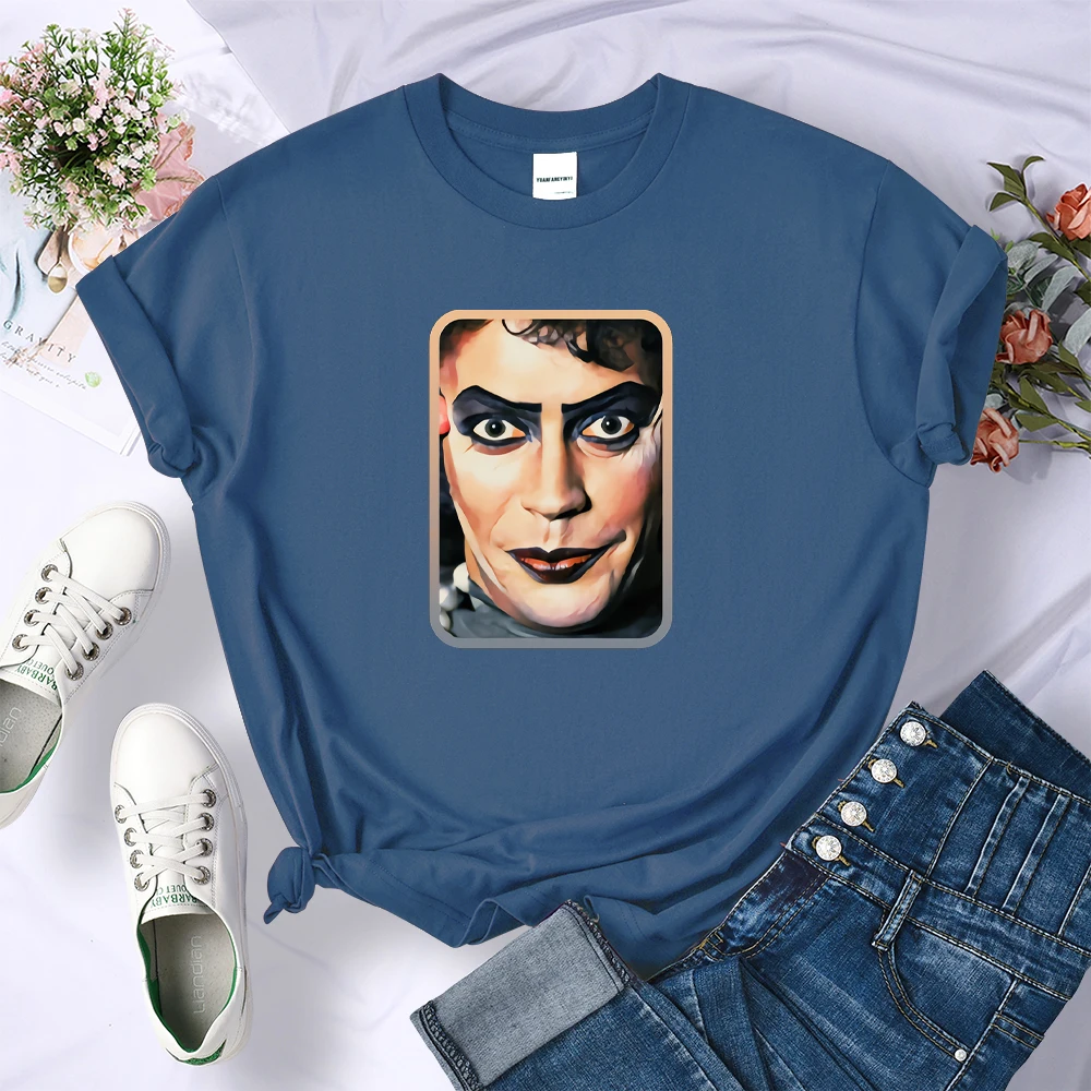 

Rocky Horror Show Printing Female Tshirts Fashion Summer Clothes Retro Crewneck Tshirt Casual Sports T Shirts Woman
