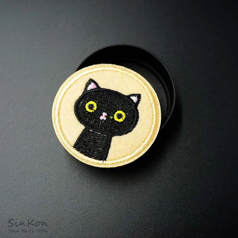 Размер кошки: 5 0x5 0 см Сделай Сам железные значки нашивка вышитая аппликация