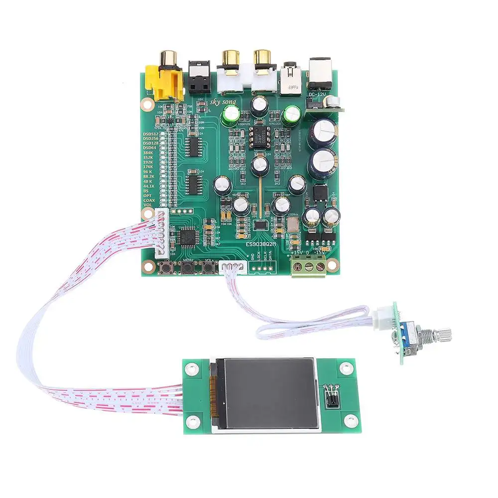 Аудио декодер DAC DSD плата 3 5 мм поддержка IIS коаксиальный вход 384 кГц DOP с OLED-экраном