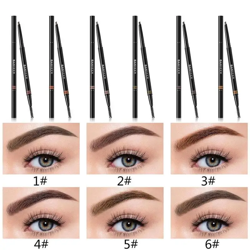 Карандаш для бровей водонепроницаемая косметика ручка с коричневой