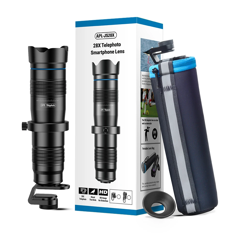 

APEXEL Optic phone camera lens HD 28X telephoto zoom lens monocular with mini selfie tripod for Huawei Xiaomi all Smartphone