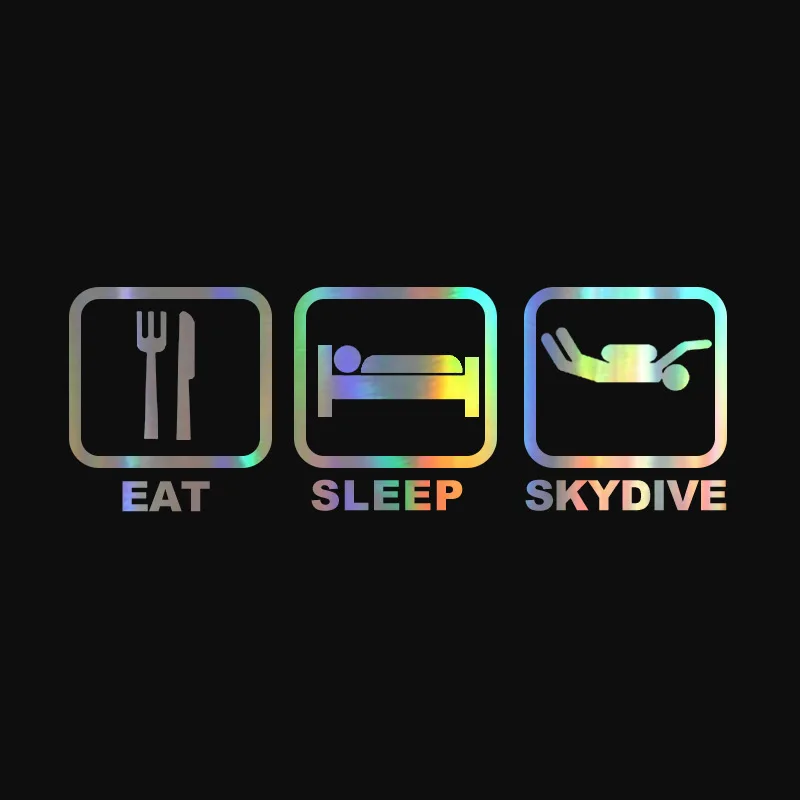 

EAT SLEEP SKYDIVE автомобильные наклейки s и наклейки смешные цитаты Стайлинг автомобиля бампер стикер виниловые наклейки для автомобиля кузова дв...