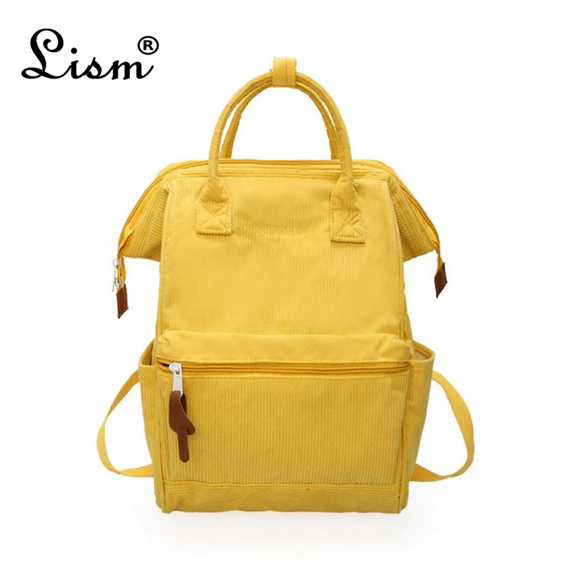 Вельветовые рюкзаки для женщин 2019 модные зимние повседневные стильные Женские