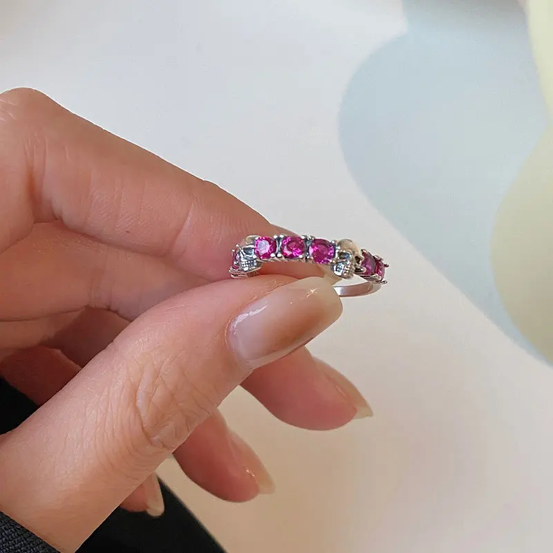 Женское Винтажное кольцо с черепом открытое ювелирное изделие из стерлингового