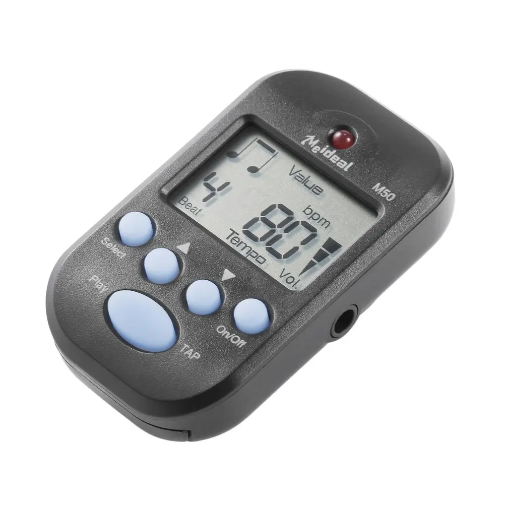 TSAI Mini LCD Digital Beat Tempo метроном клипса легкий и портативный с прозрачным ЖК экраном