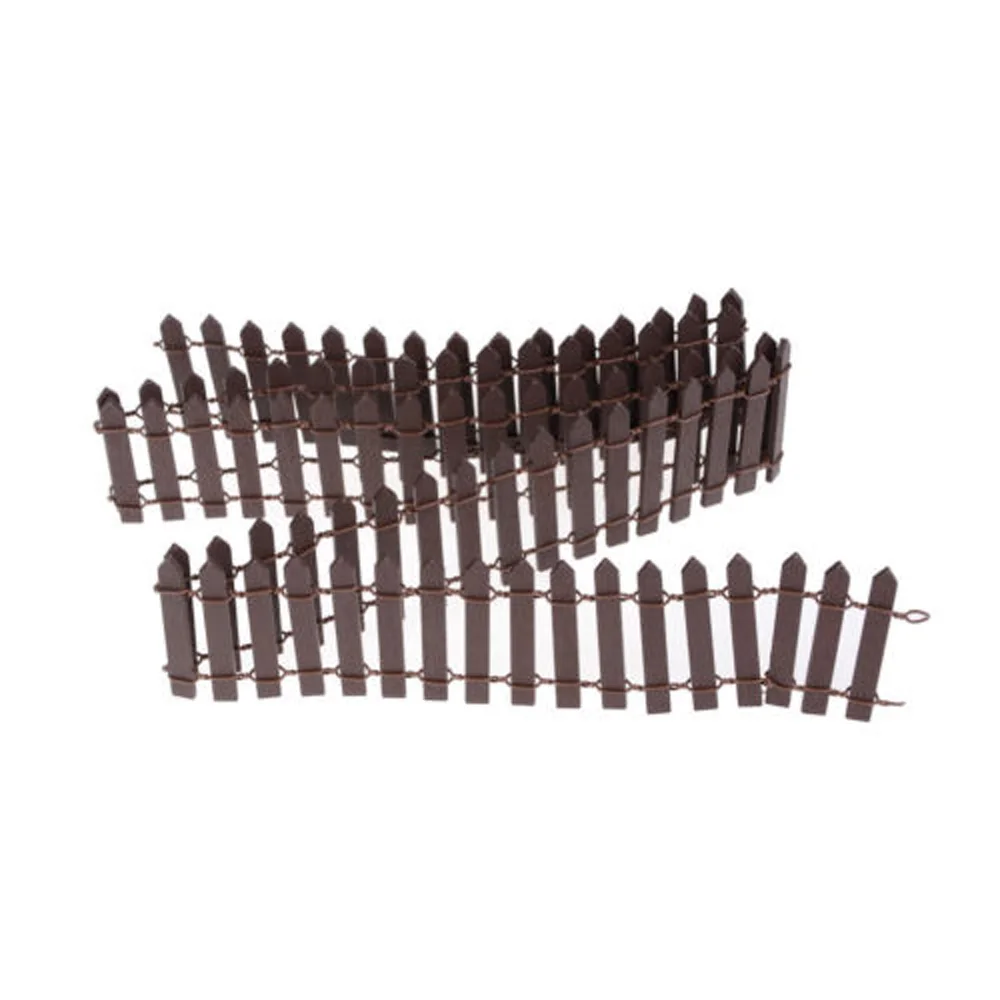 Милый миниатюрный деревянный садовый забор DIY Декор для микро пейзажа Кукольный