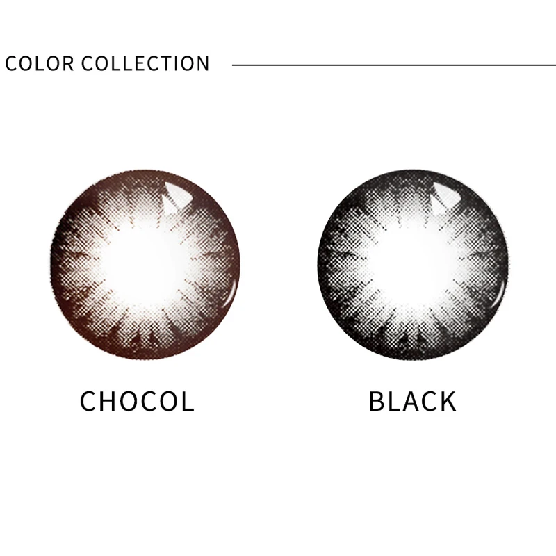 Контактные линзы мягкие цвет черный и шоколадный диаметр 14 5 мм 1 пара | Красота