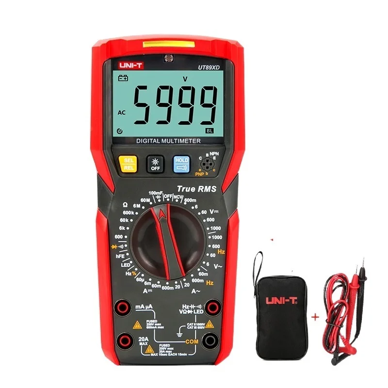 

2022NEW UNI-T UT89X UT89XD Professional Digital Multimeter True RMS NCV 20A Current AC DC Voltmeter Capacitance Resistance