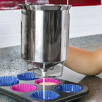 pancake batter dispenser stainless steel cupcakes cream speratator batter flour paste dispenser baking tools for muffins waffles