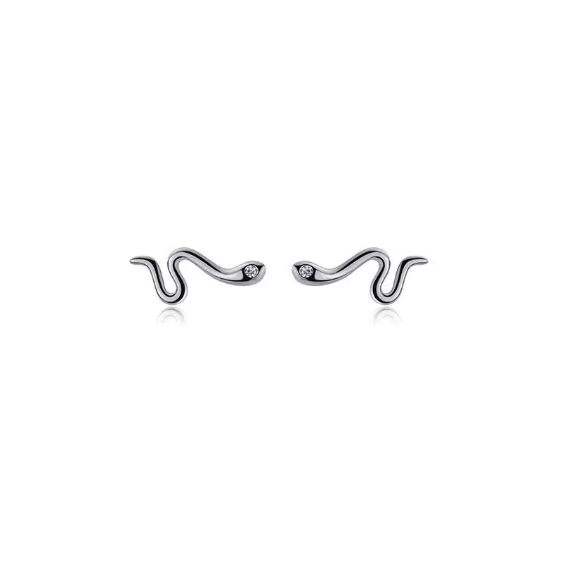 

VENTFILLE 925 Sterling Silver Small Snake Shaped Earrings For Women Creative Trendy Party Jewelry Accessories 2021 New