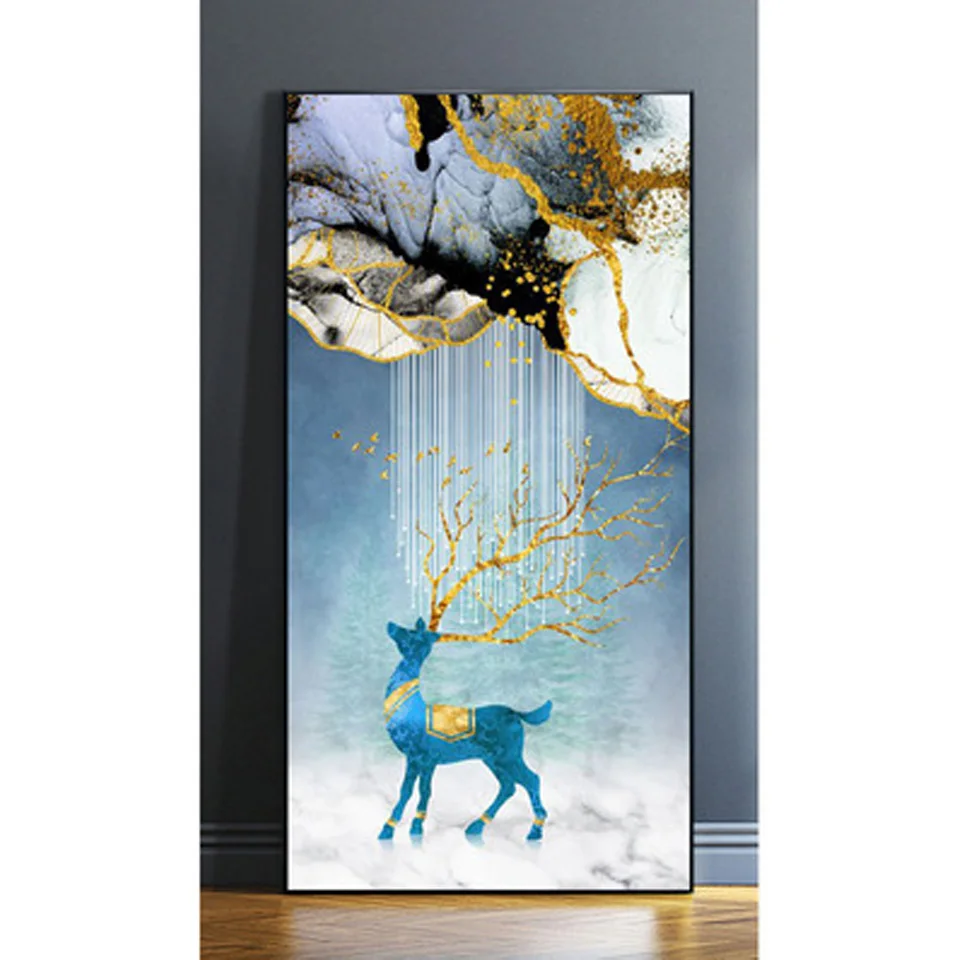 

5d diy diamond painting Abstract landscape full square round Drill embroidery crystal animals Deer mosaic art Cross stitch