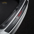 Защитные виниловые наклейки на задний бампер автомобиля из углеродного волокна для SEAT Leon FR 5F Altea Ibiza Arona Cupra Toledo 6J