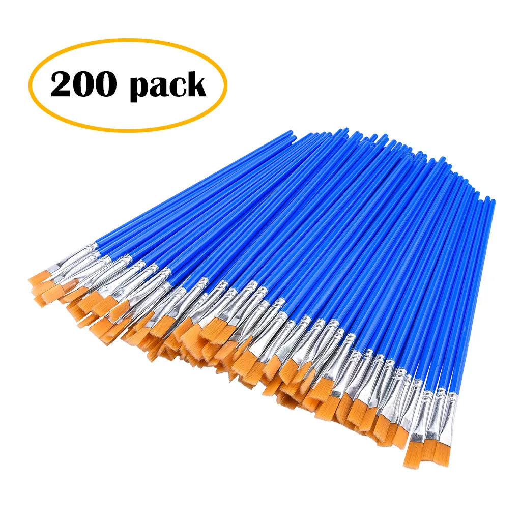 Плоские кисти для рисования 200 шт./компл. небольшая кисть деталей нейлоновые