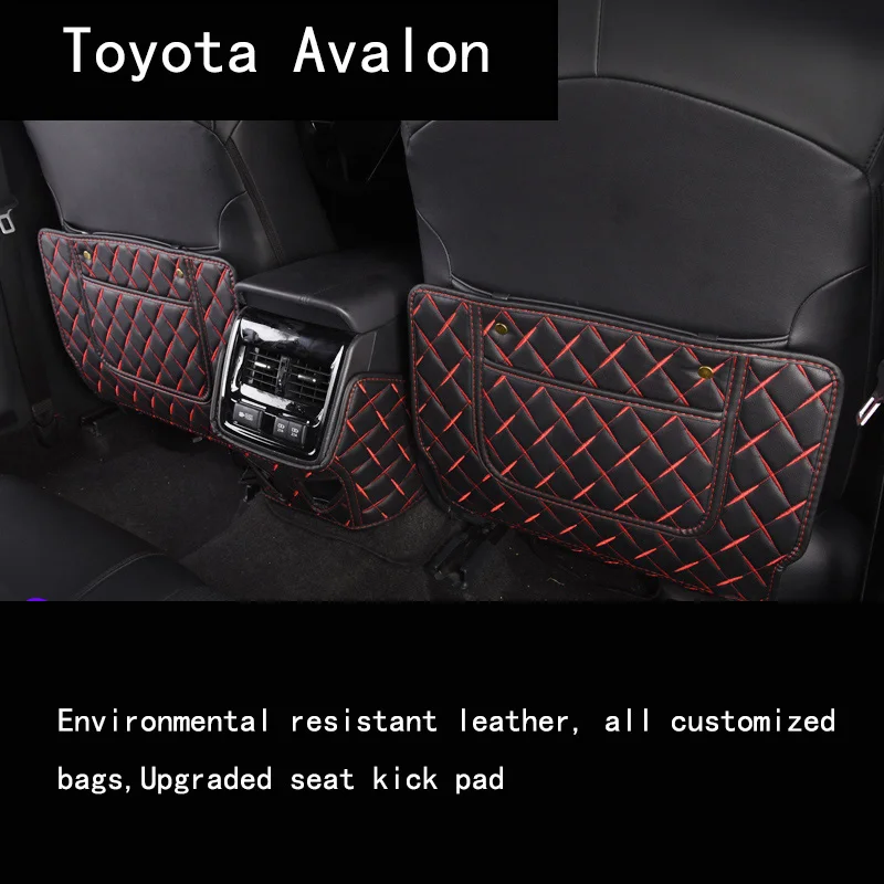 Кожаный защитный анти-ногами для Toyota Camry Avalon автомобильное заднее сиденье анти-удар коврик авто сиденье защитные накладки