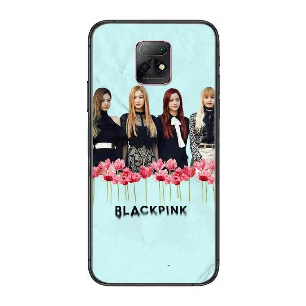 

blackpinks waterproof KPOP Phone Case For XiaoMi Redmi 10X 9 8 7 6 5 A Pro S2 K20 T 5G Y1 Anime Black Cover Silicone Back Prett