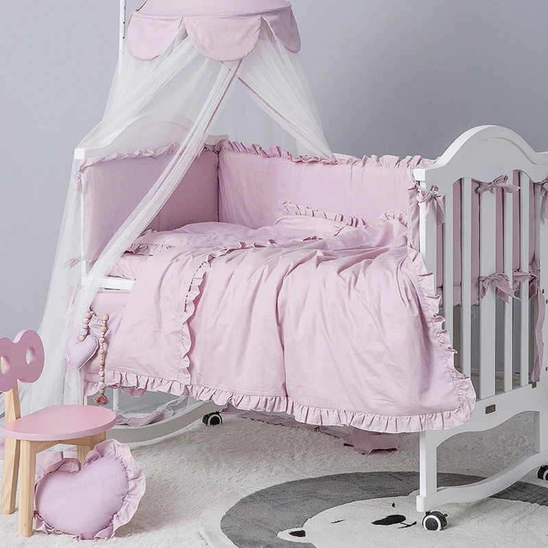 7 шт./компл. постельные принадлежности для малышей органайзер кроватки Комплект