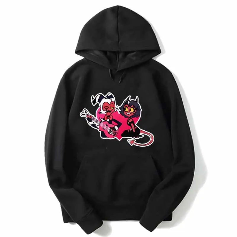 Helluva Boss Shirt Women Hoodie Long Sleeve Sweatshirt Harajuku Streetshirt  Anime Hooded Clothes
