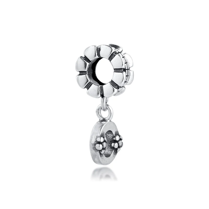 Подходит для браслетов Pandora Beads с подвесками в виде букв O 100% Φ-Серебряное
