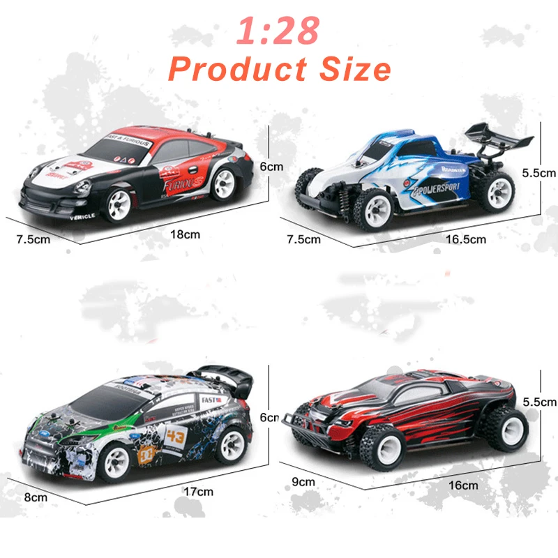 30 км/ч RC Wltoys 1:28 RTR Автомобиль 2 4G 4WD 4 канала дрейф автомобиль гоночный K969/K989 для