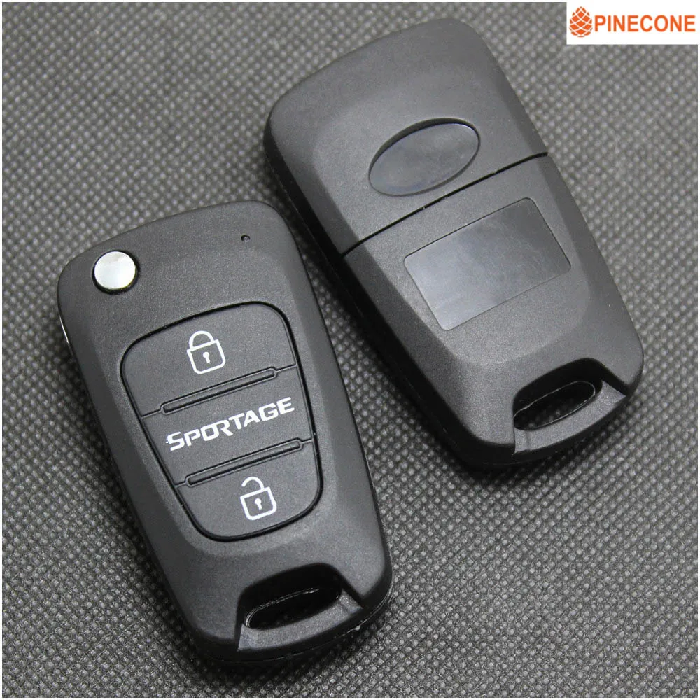 Складной чехол для ключей PINECONE KIA SPORTAGE автомобильных с 3 кнопками необработанное