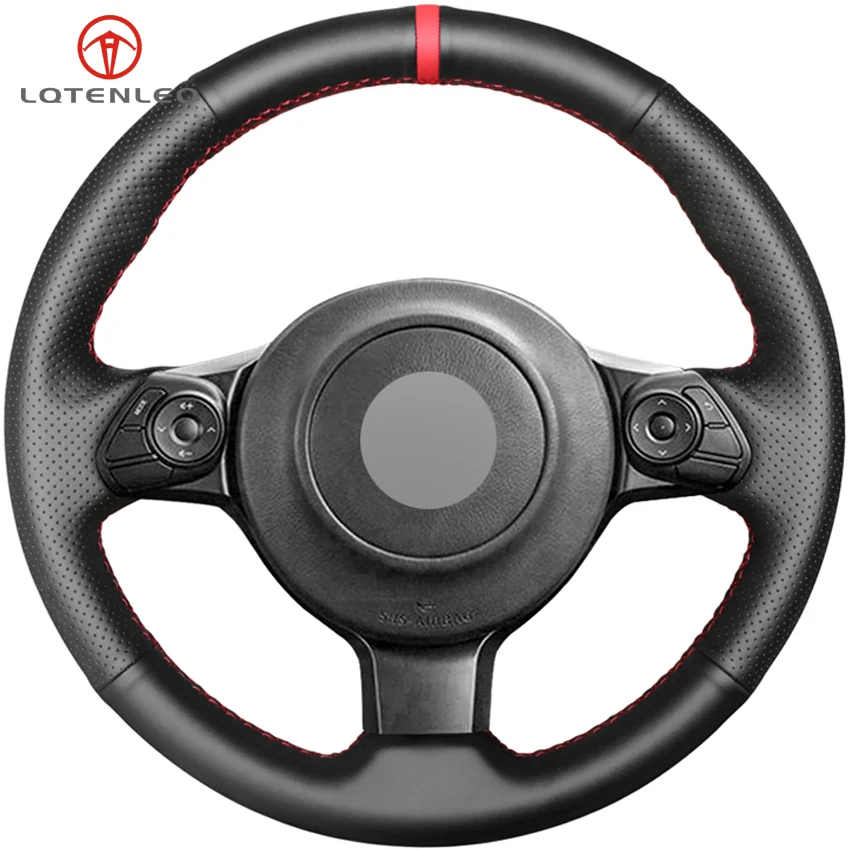 LQTENLEO черный чехол рулевого колеса автомобиля из искусственной кожи для Toyota 86